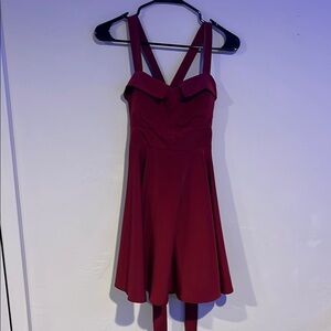 Elegant Burgundy Dress